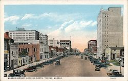 Kansas Avenue Looking North Postcard