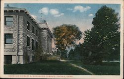 Carnegie Library & Washburn Campus, Topeka, Kans. Postcard