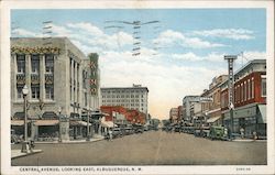 Central Avenue, Looking East, Albuquerque, N.M. Postcard