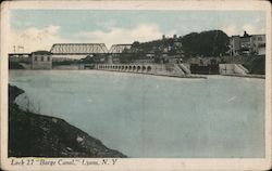 Barge Canal Lyons, NY Postcard Postcard Postcard
