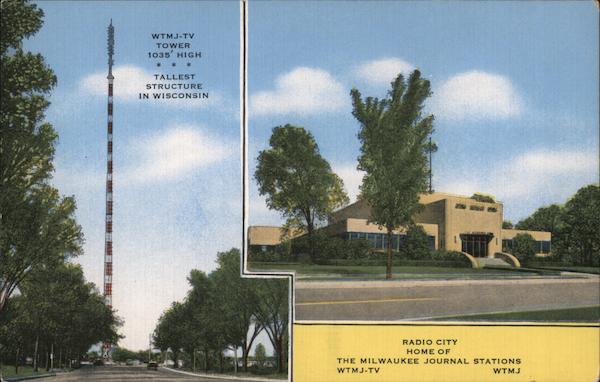 Radio City Building and WTMJ-TV Tower Milwaukee Wisconsin