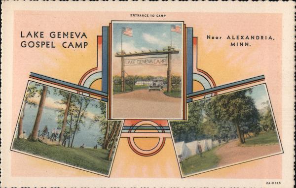 Lake Geneva Gospel Camp Alexandria Minnesota Curt Teich