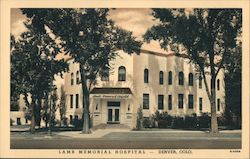 Lamb Memorial Hospital - Denver, Colo. Postcard