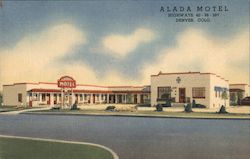 Alada Motel, Highways 40-36-287 Postcard