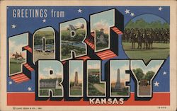 Greetings from Fort Riley Kansas Postcard Postcard Postcard