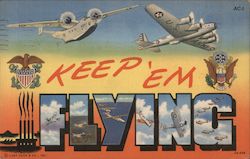 Keep 'Em Flying Air Force Postcard Postcard Postcard