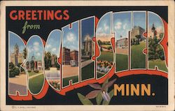 Greetings from Rochester Minn. Minnesota Postcard Postcard Postcard