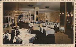Harding’s Colonial Room Restaurant Postcard