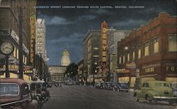 Sixteenth Street Looking Toward State Capitol Postcard