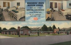 Brandin' Iron Motor Lodge Postcard