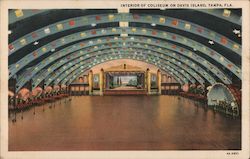 Interior of Coliseum on Davis Island Postcard