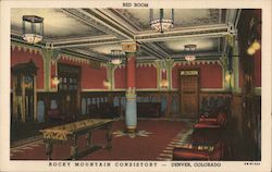 Red Room - Rocky Mountain Consistory Postcard