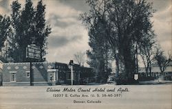 Elaine Motel Court House and Apts Denver, CO Postcard Postcard Postcard