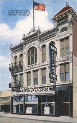 Oddfellows Hall, Union Lodge No. 1 Le Moine's Appliances Postcard