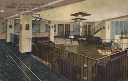Main Lobby of Building No.2 - Spears Chiropractic Sanitarium Postcard