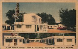 Plaza Motor Court Postcard
