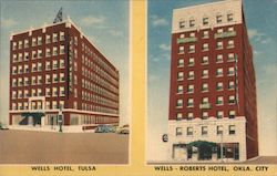 Wells Hotel & Wells Robert Hotel Postcard