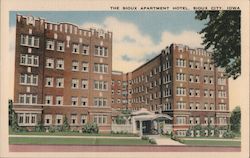 The Sioux Apartment Hotel Sioux City, IA Postcard Postcard Postcard