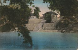 Park Steps on Elk River Postcard