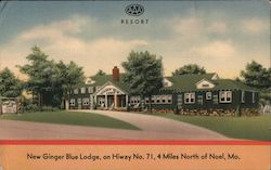 Ginger Blue Lodge Postcard