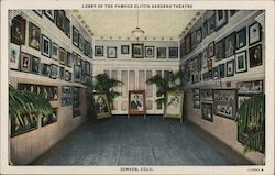 Lobby of the Famous Elitch Gardens Theater, Denver, Colo. Colorado Postcard Postcard Postcard