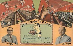 Lou, Charley, and Joe "Awful" Coffee Ringside Lounge Postcard