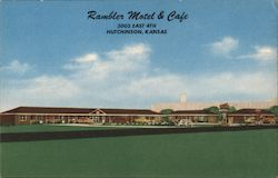 Rambler Motel & Cafe - 3005 East 4th, Hutchinson, Kansas Postcard