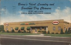Boone's Ideal Laundry and Sanitone Dry Cleaners Hutchinson, KS Postcard Postcard Postcard