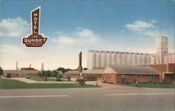Sunset Motel Hutchinson, KS Postcard Postcard Postcard