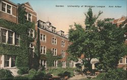 Garden, University of Michigan League Postcard
