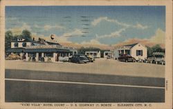 Vicki Villa Hotel Court Postcard