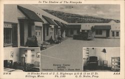 Airway Center Motel - In the Shadow Of The Rimrocks BIllings, MT Postcard Postcard Postcard