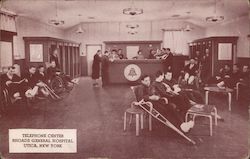 Telephone Center - Broads General Hospital, Utica, New York Postcard
