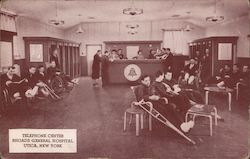 Telephone Center - Broads General Hospital, Utica, New York Postcard Postcard Postcard