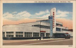 Cleveland Greyhound Terminal Postcard