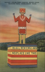 Navajo (Yei-Ba-Chai) Dancer, Indian Plaza, Mohawk Trail, Charlemont, Mass. Massachusetts Postcard Postcard Postcard