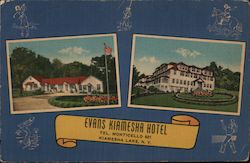 Evans Kiamesha Hotel Kiamesha Lake, NY Postcard Postcard Postcard