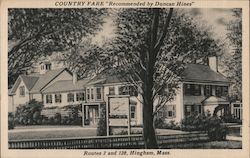 Country Fair "Recommended by Duncan Hines" - Routes 3 and 128, Hingham, Mass. Postcard