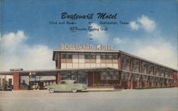 Boulevard Motel Galveston, TX Postcard Postcard Postcard