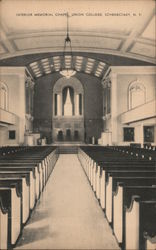 Interior Memorial Chapel, Union College, Schenectady, N.Y. Postcard
