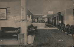 Sections of Lobby, Bond Annex Hotel Postcard