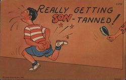 Really Getting Son-Tanned Postcard