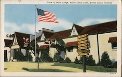 View of Main Lodge, Santa Claus Land, Santa Claus, Indiana Postcard