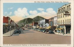 Main Street Looking West Canon City, CO Postcard Postcard Postcard