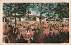 "Dining and Dancing" - Garden Terrace, Roadside Rest, Long Beach Road, Oceanside, L.I. Postcard