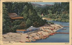 A Resort Beach on the Beautiful Russian River Postcard