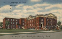 Olivet Baptist Church - 1200 West Park, Oklahoma City Postcard
