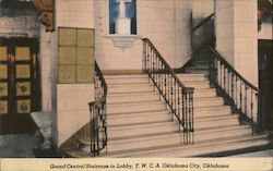 Grand Central Staircase in Lobby, YWCA Postcard