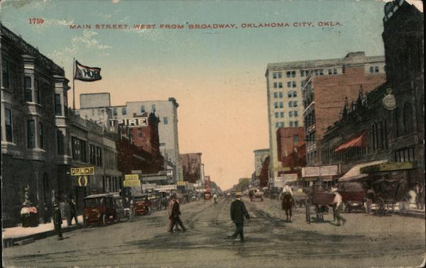 Main Street, West from Broadway Oklahoma City