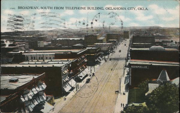 Broadway, South from Telephone Building Oklahoma City
